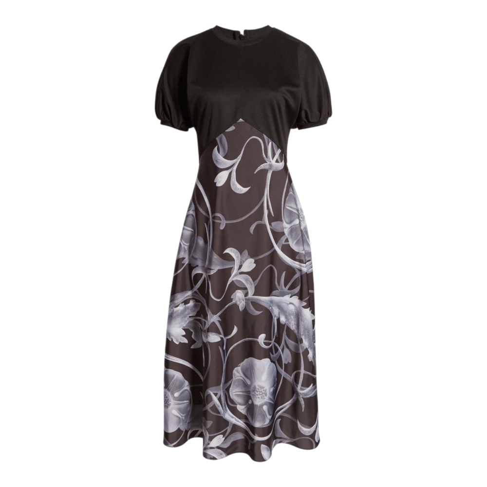 Ted Baker Magylee Floral Mixed Media Floral Midi Dress Women's Size 3